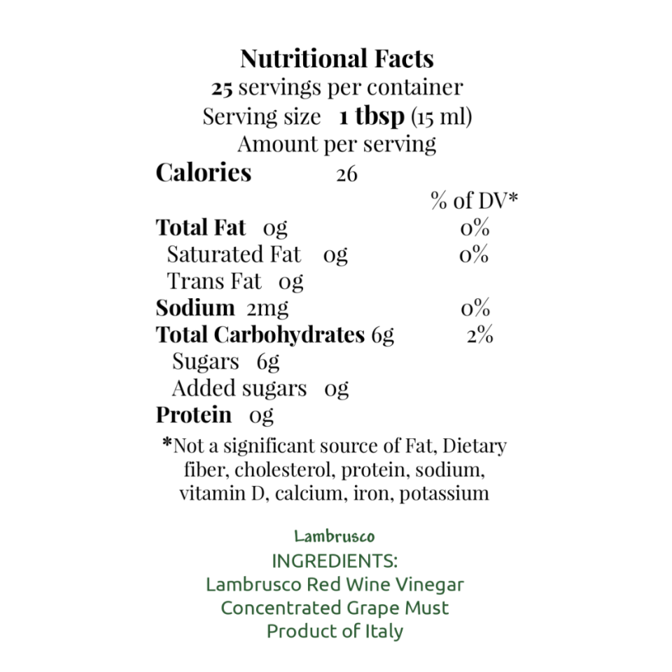 red wine vinegar NFP please email for text copy