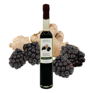 balsamic vinegar with blackberries and ginger