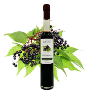balsamic in front of elderberries