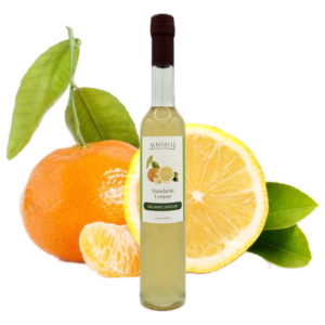 balsamic in front of mandarin and lemon slice