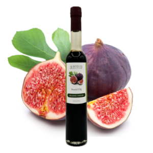 balsamic vinegar with open and whole figs